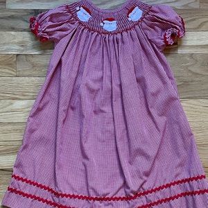 EUC Smocked Christmas Dress